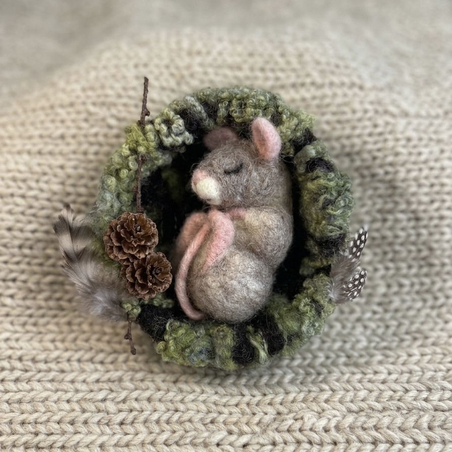 Maus im Nest