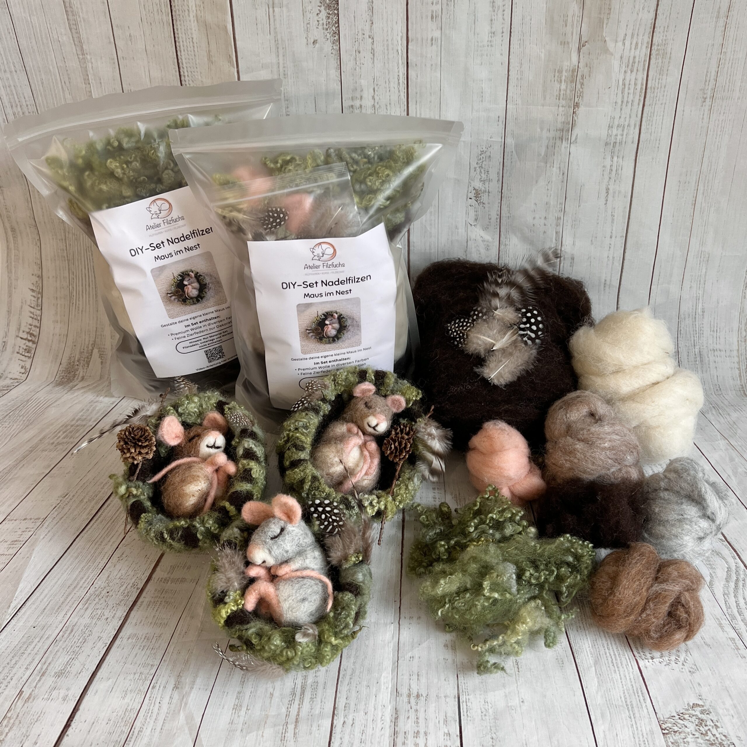 DIY-Nadelfilzset „Maus im Nest“